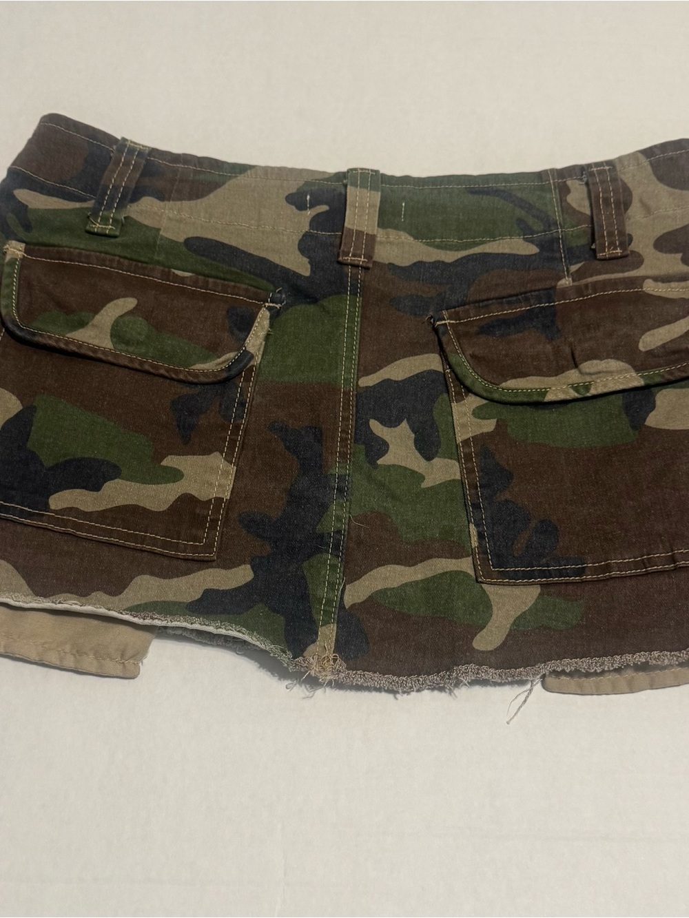 Women’s Camo Cargo Mini Skirt - Green Camouflage